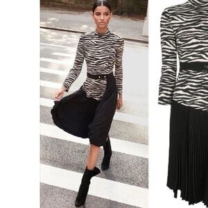 A.L.C. Zebra Print pleated Dress. S